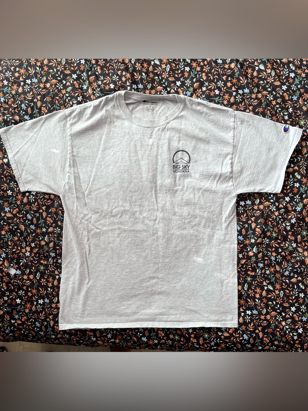 Champion Light Gray Big Sky Montana Short Sleeve Tee